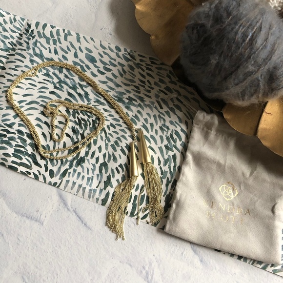 Kendra Scott Jewelry - Kendra Scott Phara Lariat Gold Tassel Necklace